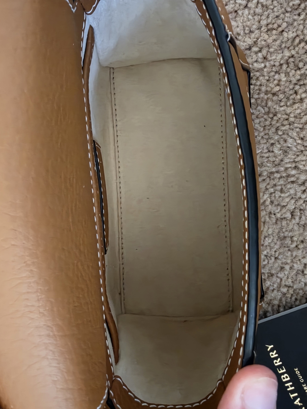 Strathberry Mosaic Nano in tan brown with Gold Hardware - Picture 3 of 5